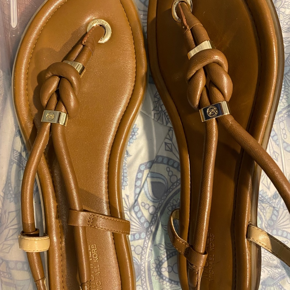 MK Holly Leather Sandals
